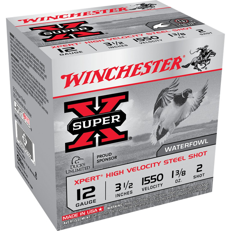 Winchester Xpert HV 12 Ga 3 1/2" 1-3/8 Oz Case 250 Rd in Shot Size 2 Ammo Size
